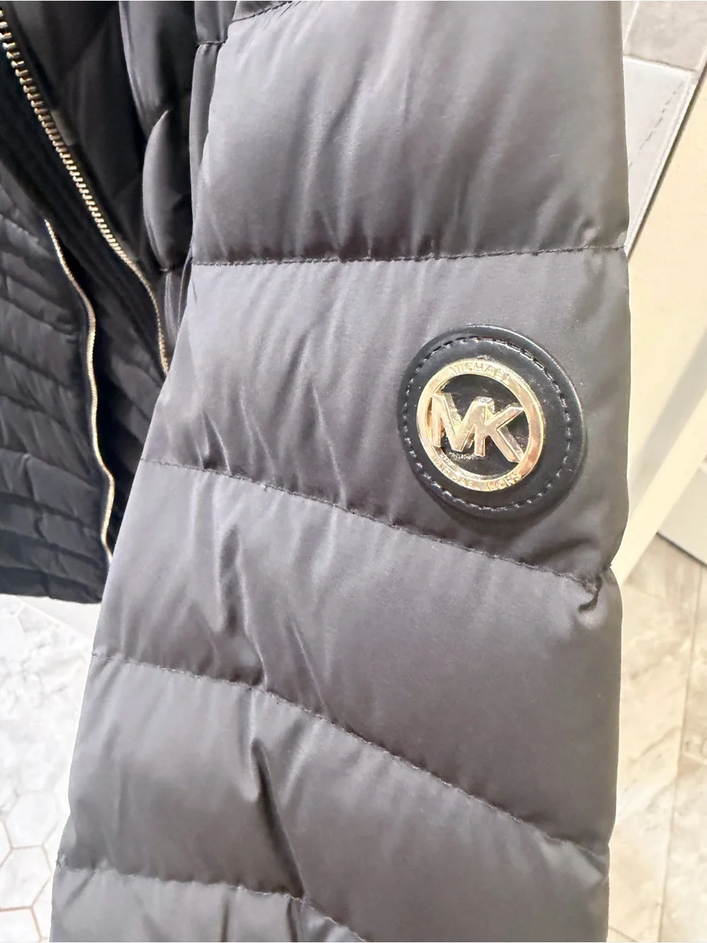 Michael Kors Women’s Black Quilted Packable Puffer Coat